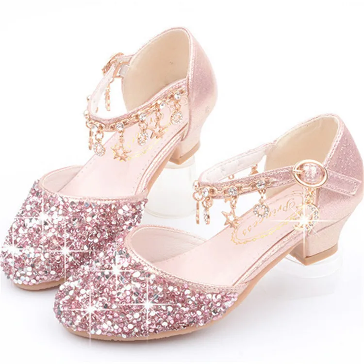 
Sequin kids Girls Princess Party Dress shoes for Pageant Children Wedding shoes flower girl shoes 