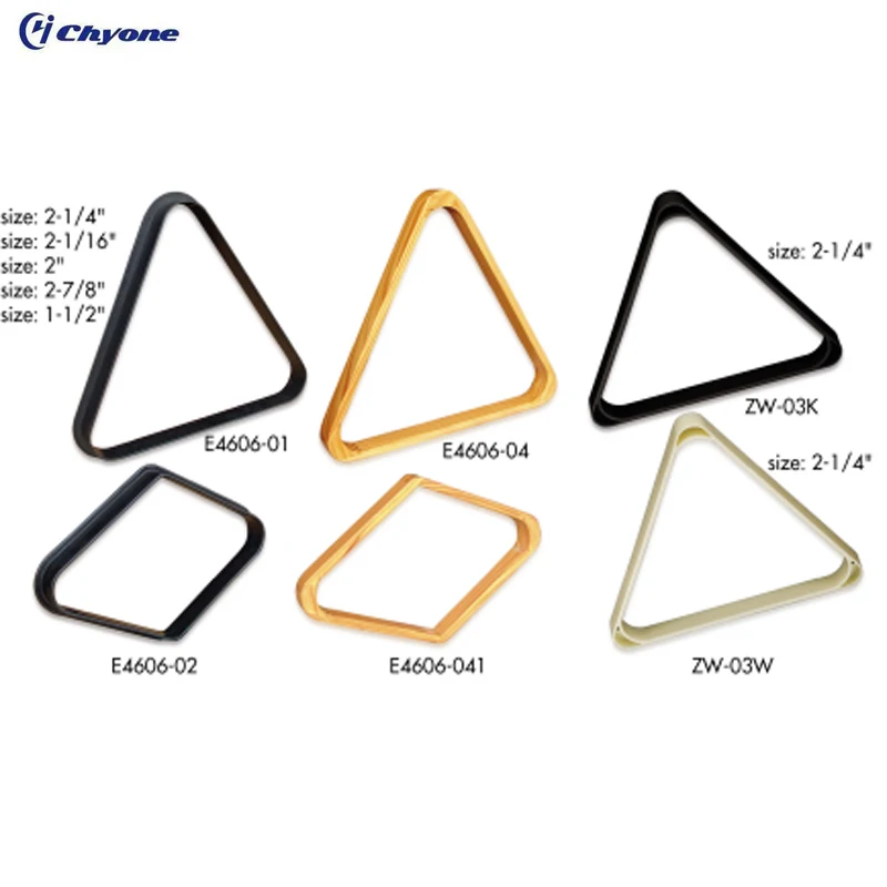 oak wood 2 1/4 inch triangle true color billiard ball rack