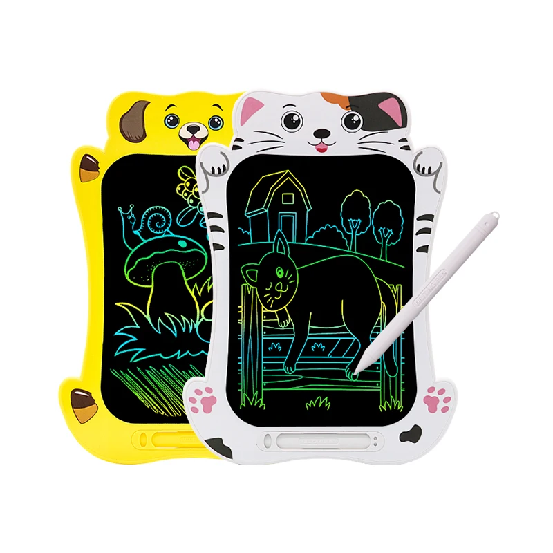 Cartoon Shape Digital Writing Pads Christmas Gifts for Kids Lcd Writing Tablet Drawing Board 8.5inch Colorful Drawing Tablet
