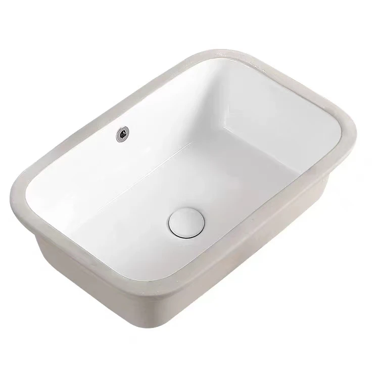 16inch China Wholesale Low Price Small Rectangular Porcelain Under Mount Counter Wash Basin Bathroom Ceramic Undermount Sink