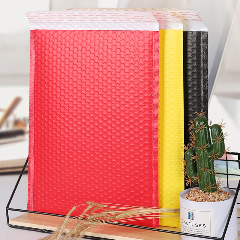 Custom Pink Mailer Bubble Shipping Delivery Bag With Bubble Wraps, Packaging Bags For Clothes Bubble Wrap