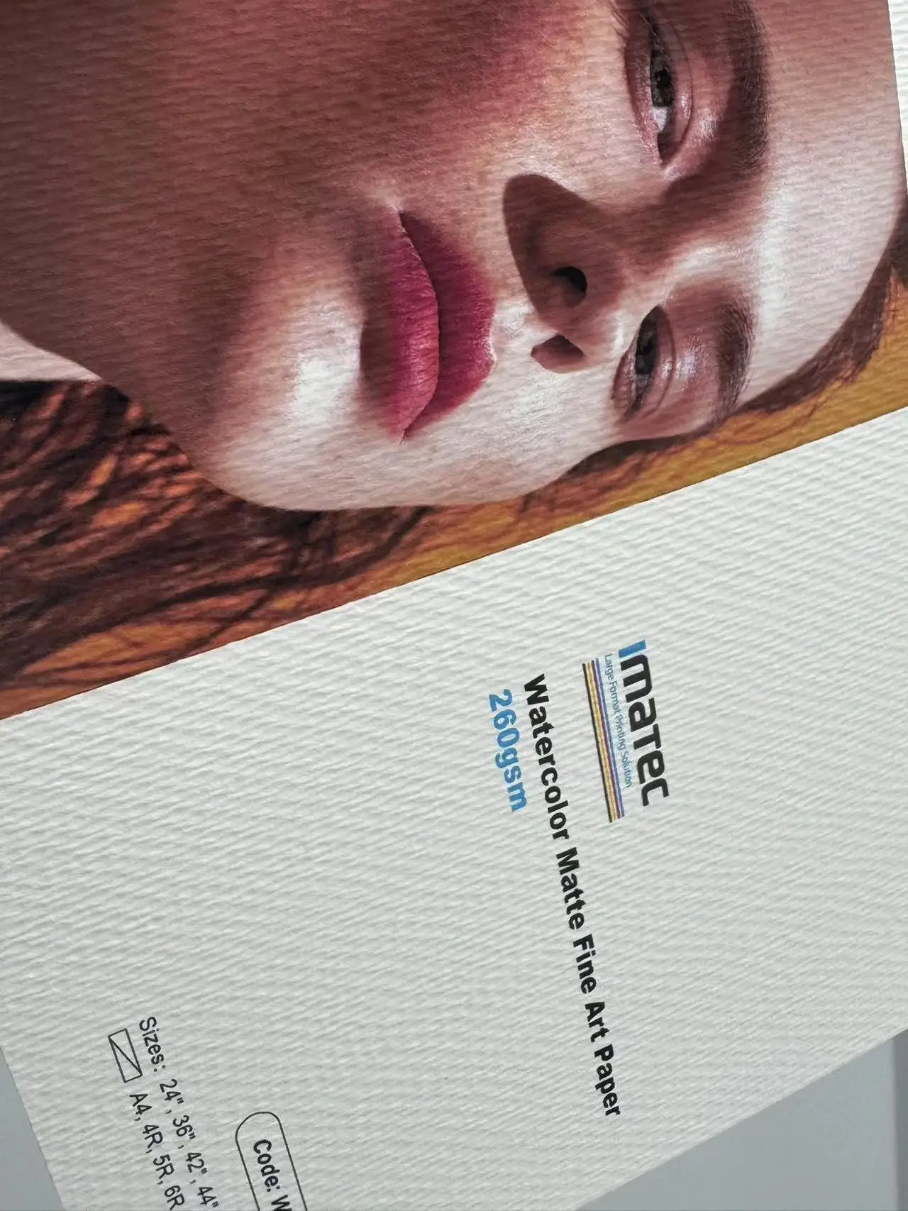 Premium Water-based 260gsm Pigment inkjet matte Watercolor Paper Sheet Roll