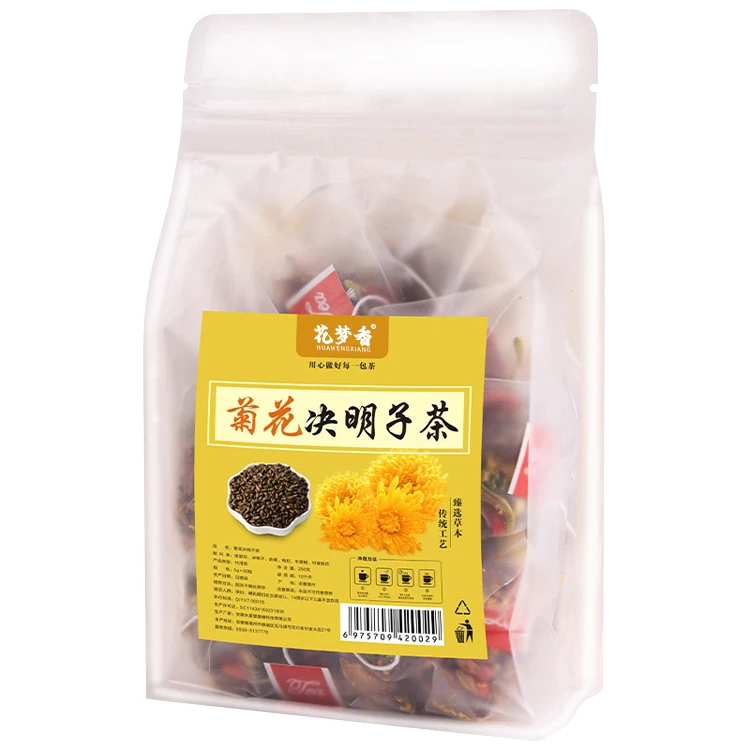 Wholesale Liver Tea Formula Chrysanthemum Cassia SeedHoneysuckle Detox Health Tea Bags Clear Fire Sachet Chinese Tea