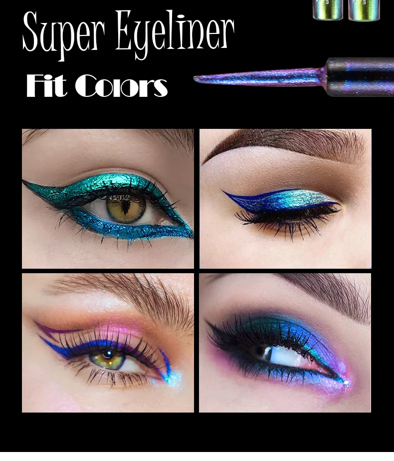 Eye Liner Liquid Waterproof Oil Free Eyeliner Makeup Cosmetics Chameleon Liquid Eyeliner