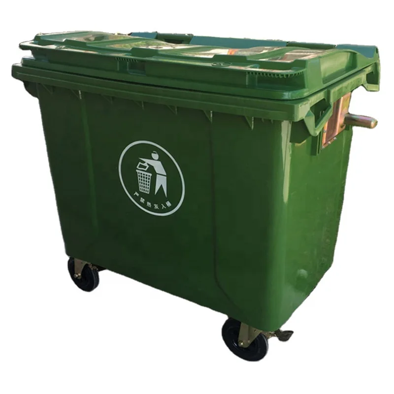 1100L 1200 660 litter bin Plastic Trash Can Recycle Outdoor Waste Large Garbage Bins With Wheels