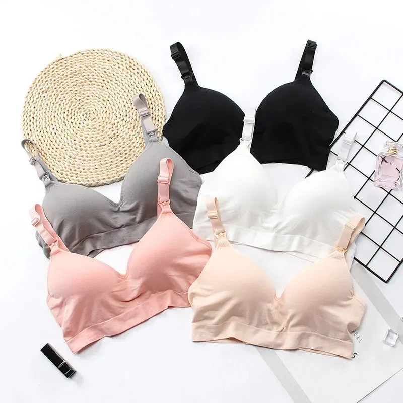  3d Maternity Bra No Marks Anti-Sagging Underwear Leakproof Removable Padding Breastfeeding