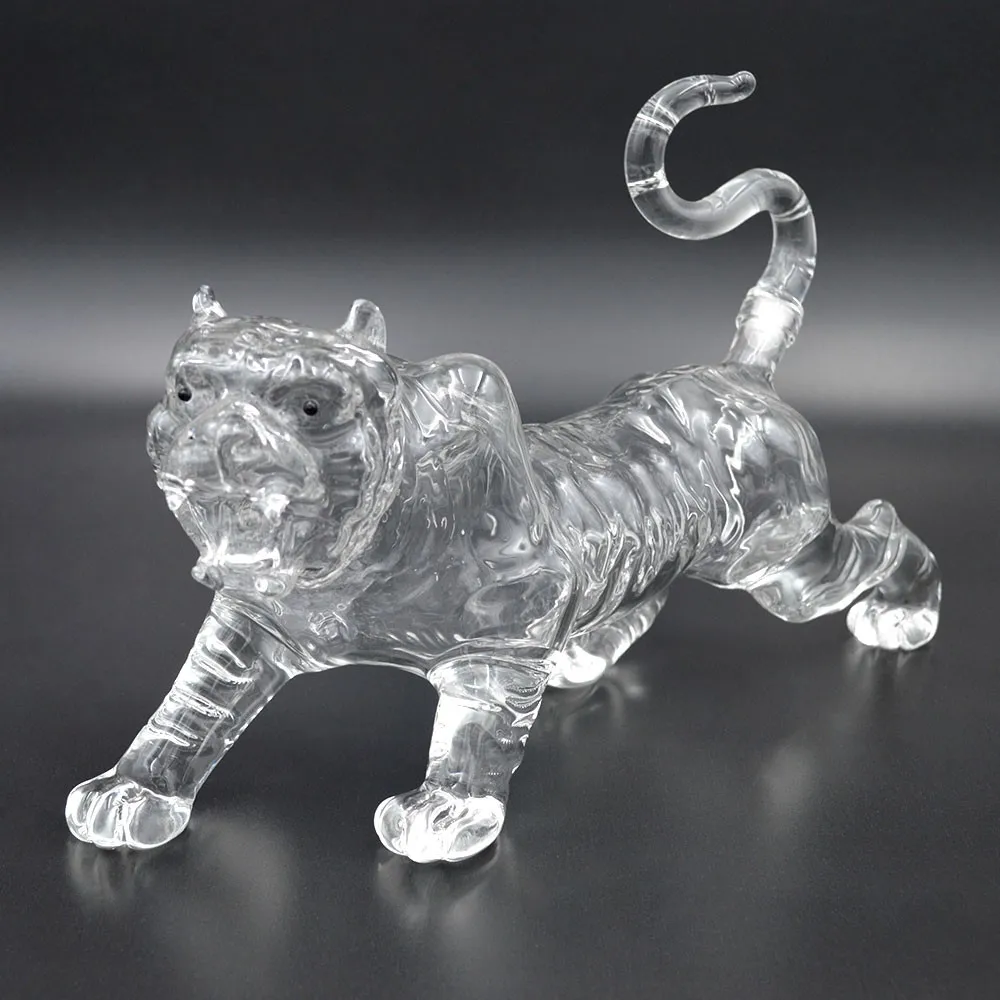 Best-selling Custom 500 ml Handmade Glass tiger Horse Dragon Shape Bottle Animal Liquor for the Wine spirits liquor