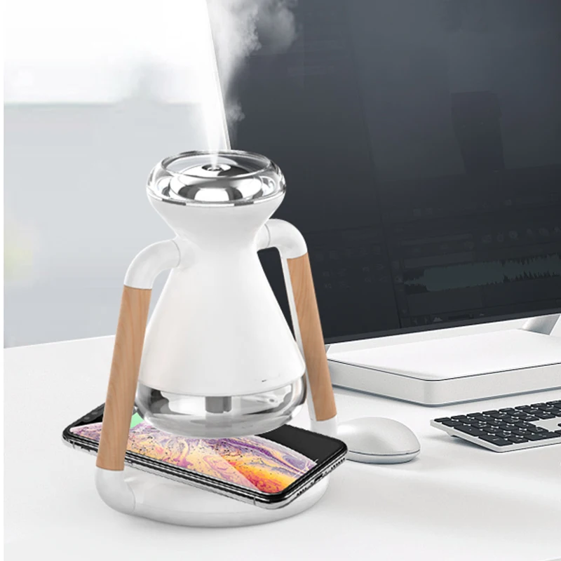 5V/2A USB mini Nano mist car humidifier with wireless charging function