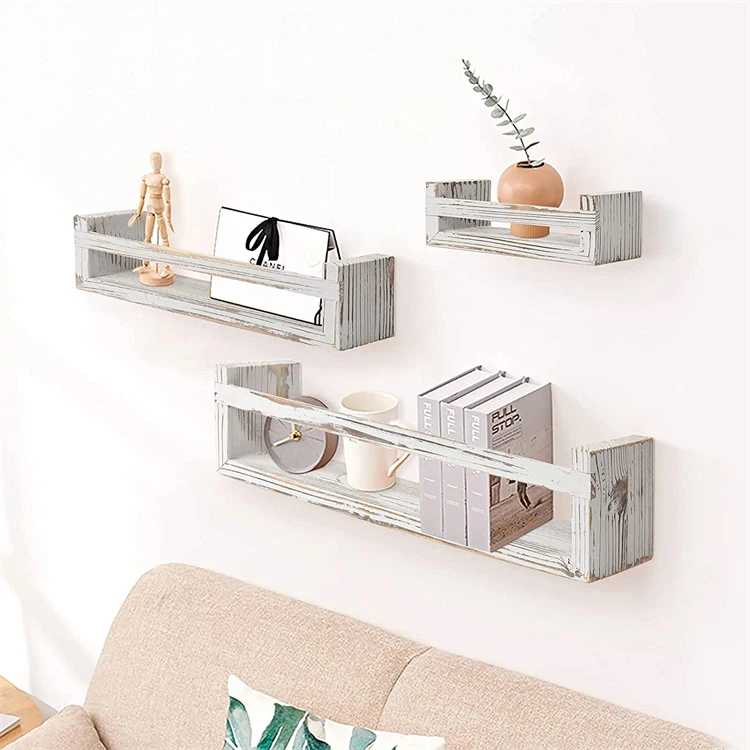 cheap Modern and rustic appearance, handcrafted with unique wall floating shelves