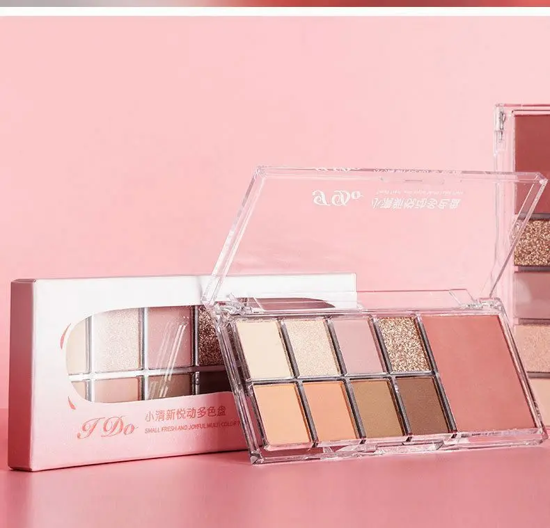 New 9 color eyeshadow Makeup Pigmented Glitter Eye Shadow Green Blue Orange Purple Make Up Palette