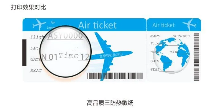 
Customized Thermal airline boarding pass Airline boarding pass Thermal plane ticket Thermal flight tickets 