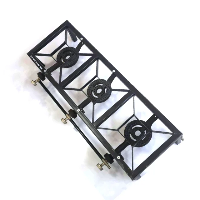 High Quality Cylinder Single Standing Burner Range Cooker Black Square Tube Gas Stove