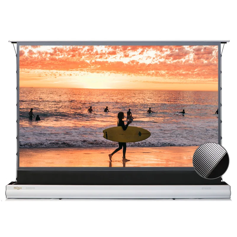 Лидер продаж MIGO, суперлазерный роскошный проектор, экран для пола, для короткого проектора для офиса или домашнего кинотеатра