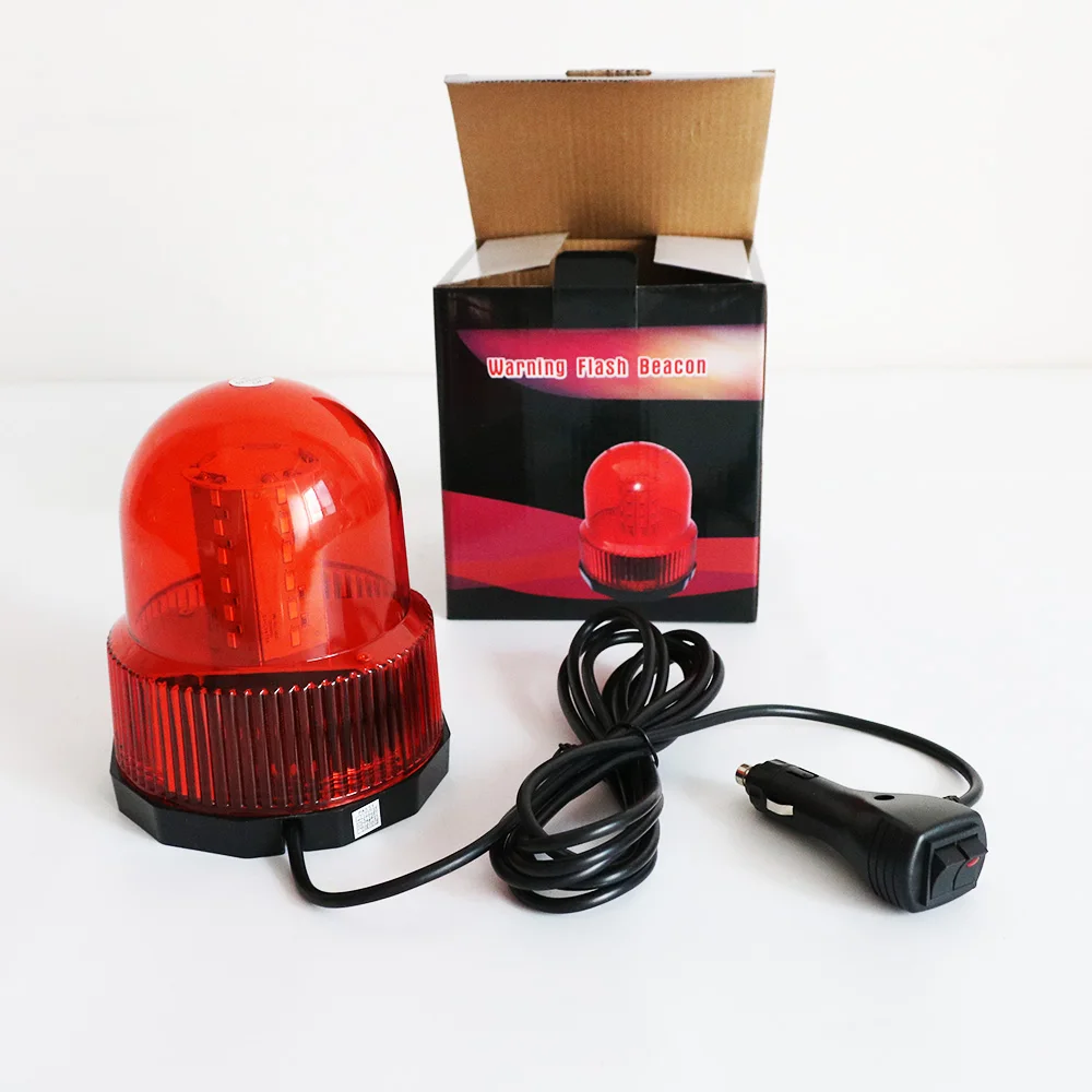 Forklift Magnetic Rotating Beacon Light Red LED Safety Beacon Emergency Flashing Lamp For Truck Industrial Machinery Equipment