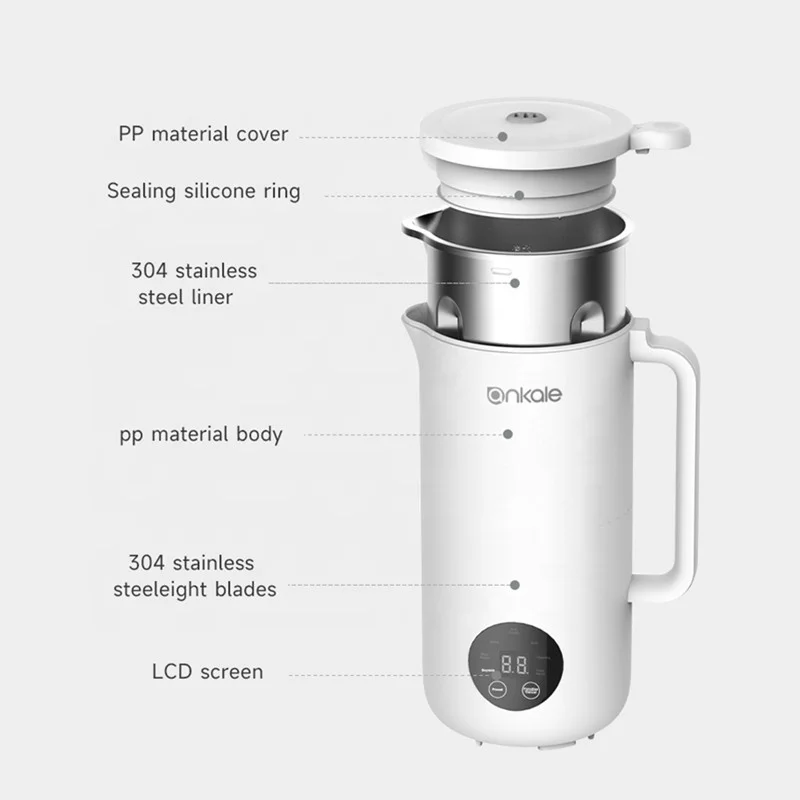Ankale 650ML Household Soybean Milk Machine Almond Oat Vegan Nut Milk Maker