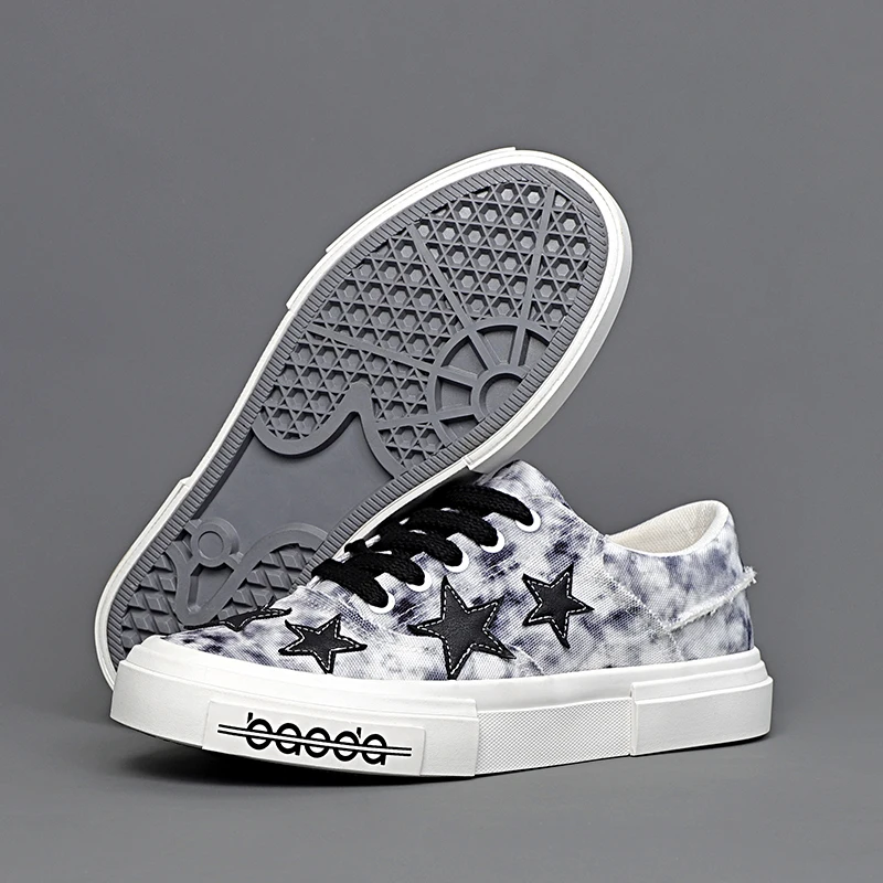 Diamond Sport Hot Selling Customize 2024 Fashion Graffiti Casual Canvas Shoes Vulcanized Shoes for Men