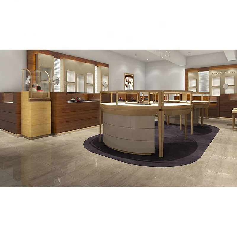 Factory Luxury Wholesale Lockable Jewelry Cabinet Jewelry Display Cabinet Customization Display Showcase for Jewellery Shop