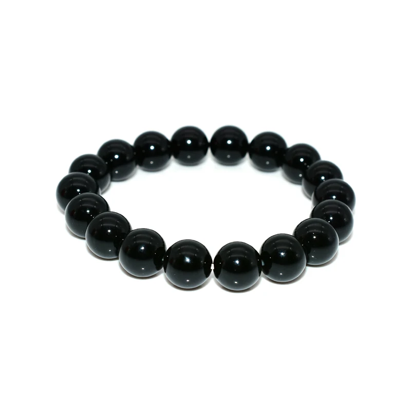 Trade Insurance High Grade 4/6/8/10/12MM Natural Black Tourmaline Bracelet