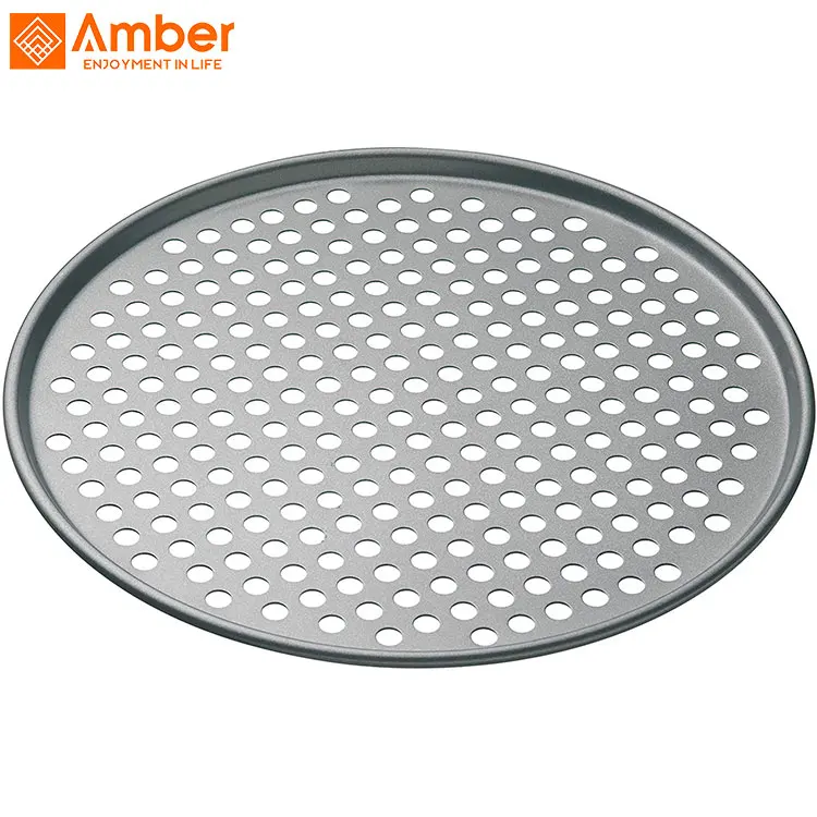 Портативный пищевой бесшовная алюминиевая тостов антипригарная сковорода для пиццы чистая