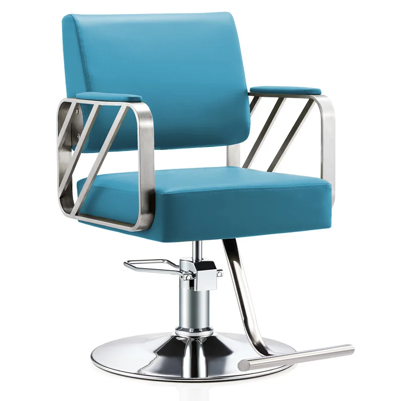 Black Barber Shop Chair Gilded Hairdressing Barber Chair Salon Chairs Furniture