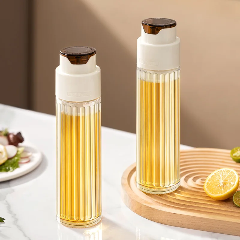Automatic opening and closing oil bottle home kitchen glass oil pot large capacity soy sauce vinegar cruet bottle