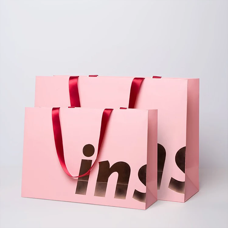 Custom Logo Printed Private Brand Design Luxury Paper Bag Gift Retail Shopping Boutique Paper Bag for Shoes Clothes Packaging