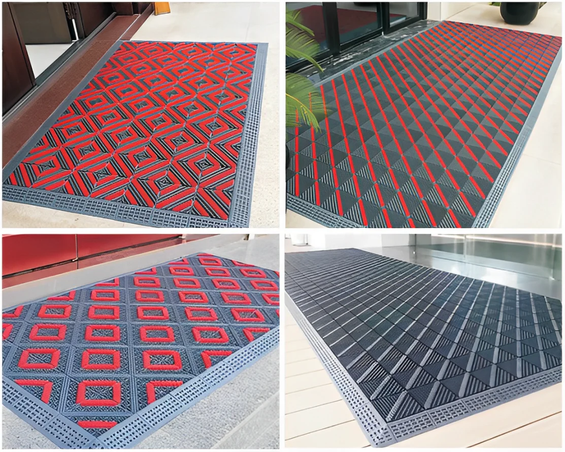 Heavy Duty EVA Floor Supermarket Entrance Door Mat Waterproof Outdoor Snow Mud Removal Tile Module Brush for Home Hotel Use