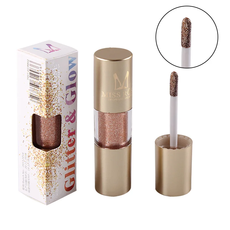 Cylindrical monochrome bead shining portable golden eye shadow liquid web celebrity waterproof liquid eye shadow