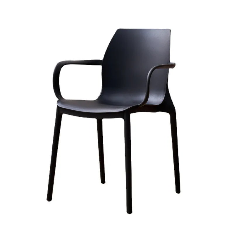 Nordic modern simple plastic chair creative artist dining chair backrest dessert milk tea shop chair