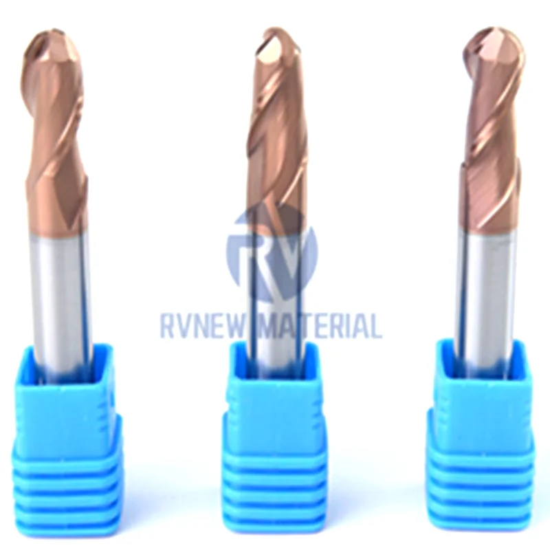
Ball Nose End Mill HRC55 Solid Carbide Coated Cone CNC Milling Cutter Engraving Grinding Bit 