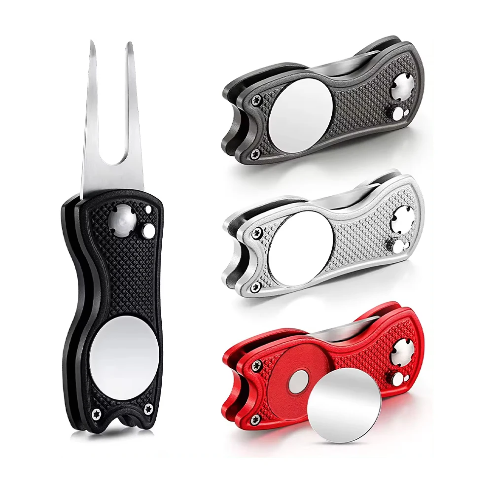 PRIMUS GOLF High Quality Retractable Golf Pitch Repair Tool Custom Logo Golf Ball Marker Divot Tool