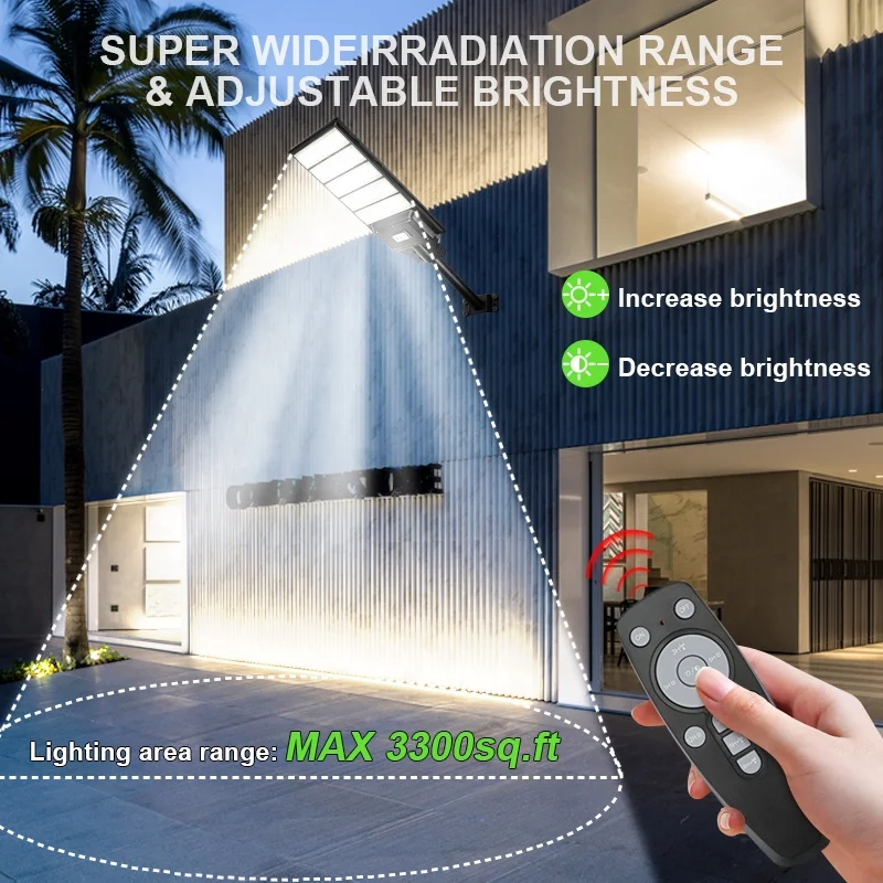 High Lumen Solar Lampe Led Solaire 300w Solar Street Lamp With Solar Panel
