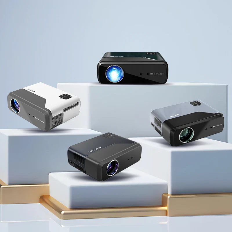 CAIWEI 2024 Google TV 1000 ANSI 4K Projector Support 4K Movies Watch Online Home Theater Proyector with Google Voice