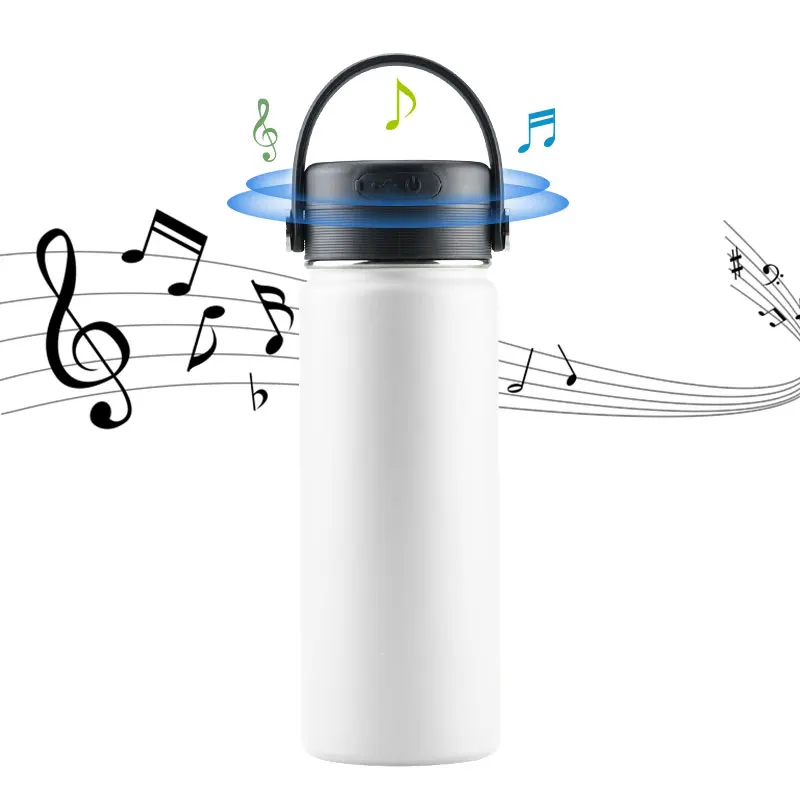 18oz 22oz 32oz 40oz Blue tooth wireless speaker sublimation tumbler vacuum flask water bottle with speaker