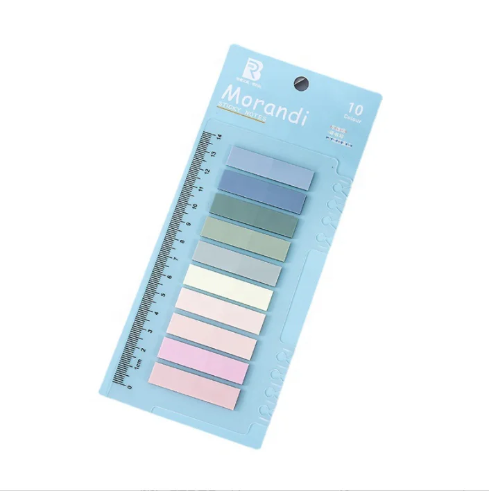 Morandi Sticky Page Marker with Ruler Annotation Tabs