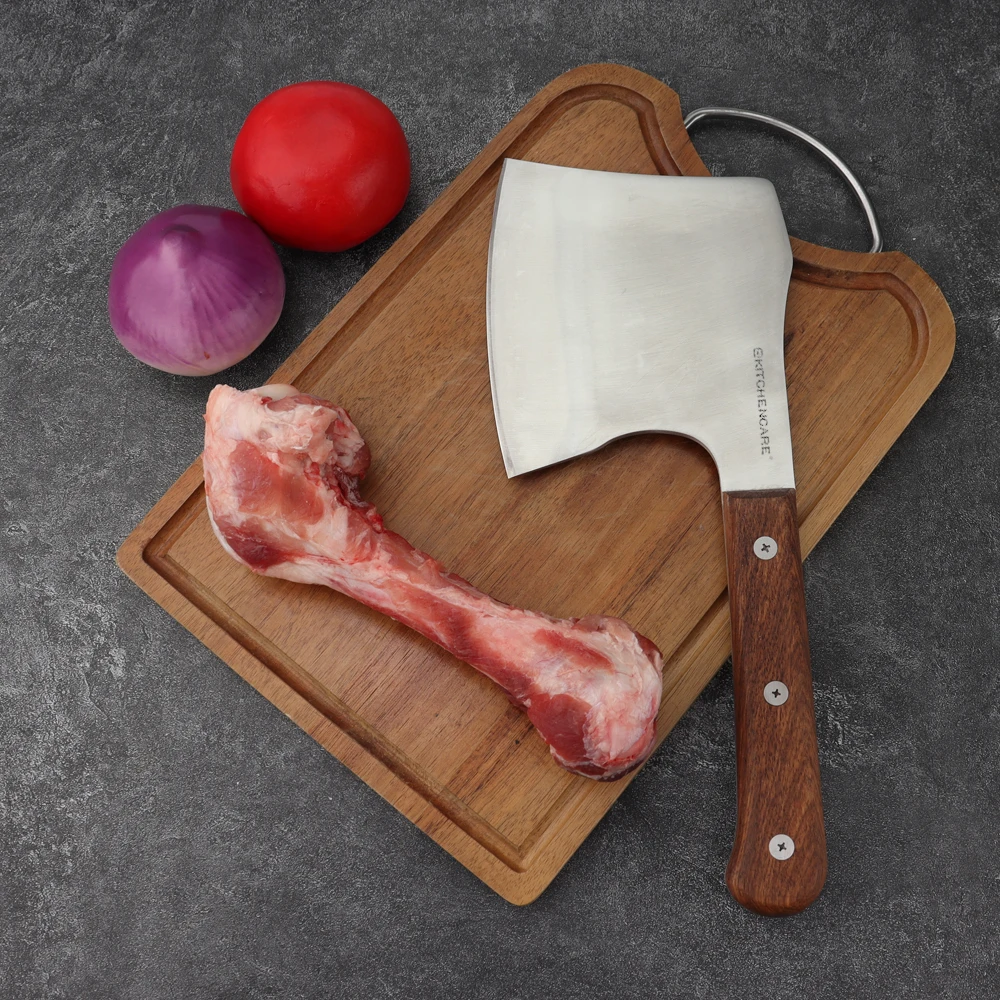 KITCHENCARE High Carbon Butcher Knife OEM Profesional Meat Bone Cleaver Chop Knife for kitchen