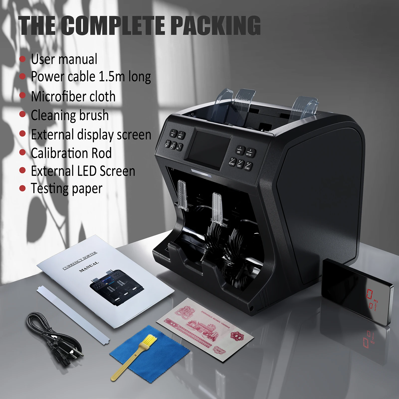 WT-800  CIS mixed USD MXN GBP EURO CNY XOF XAF NGN currencies value cash note counting machine