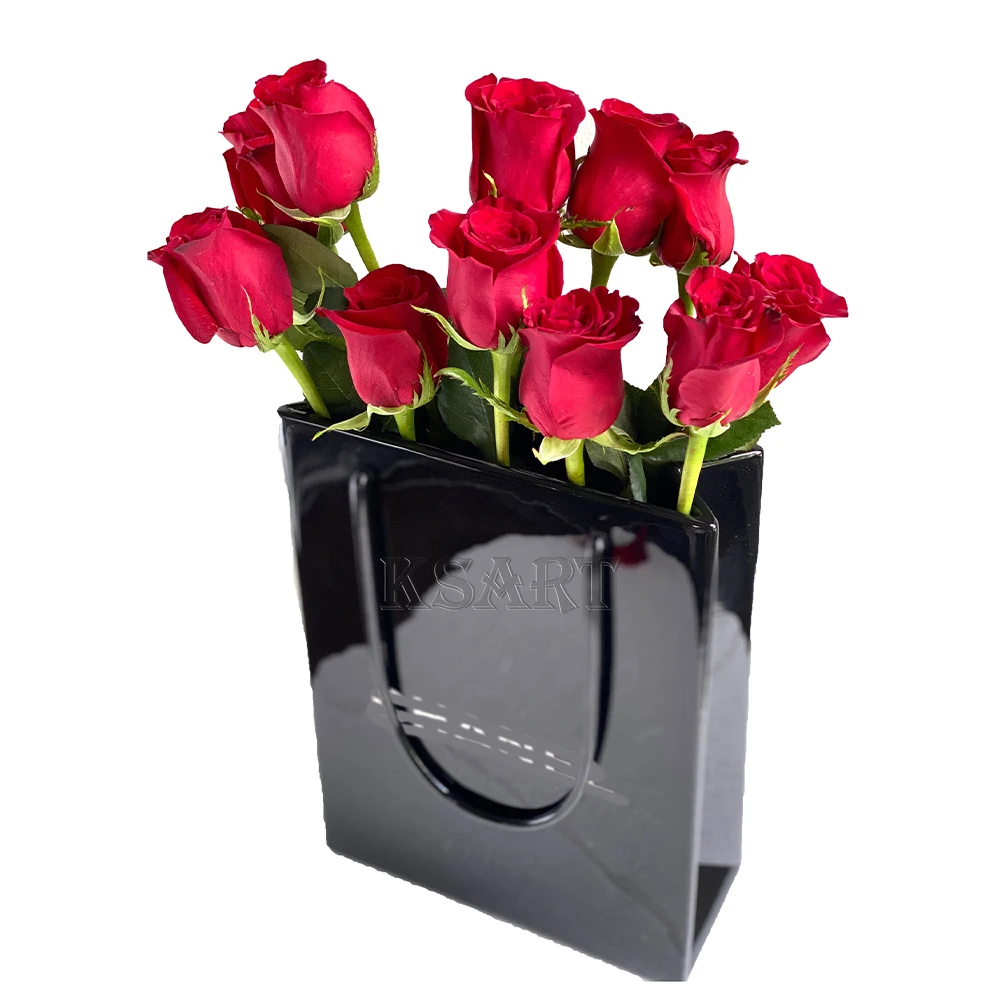 New handbag vase decoration flower vase bag decorative sculpture Creative fashion port art handbag vase modeling