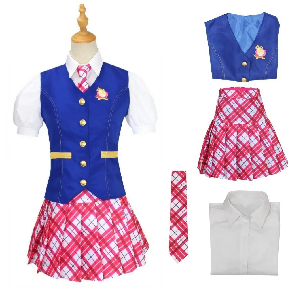 Sexy Hallowmas Girls Striped Costume Princess College Plaid School Uniform Dress Cosplay Stage Performance School Dress Uniform