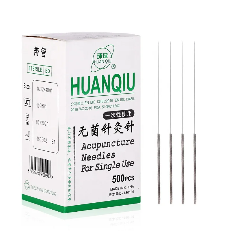 Huanqiu Brand Traditional Chinese Medicine Disposable Sterile Dry Needling Acupuncture Needles Chinese Needles 500pcs