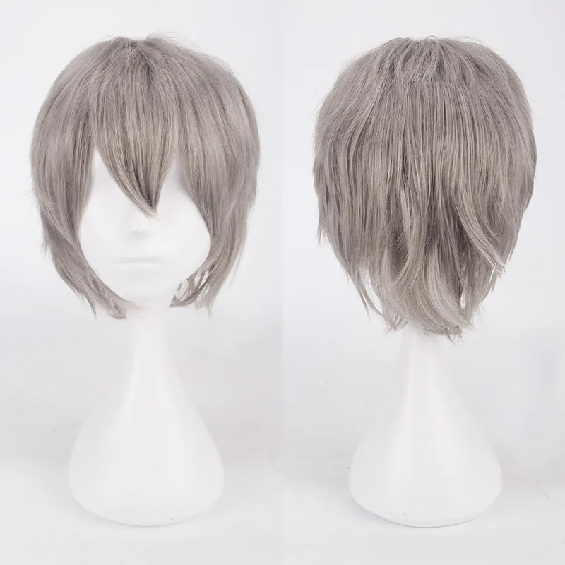 20 Colors Black White Purple Blonde Red Short Hair Cosplay Wig Men Women Party AMINE Short Straight Hair Wigs For Boys Girls