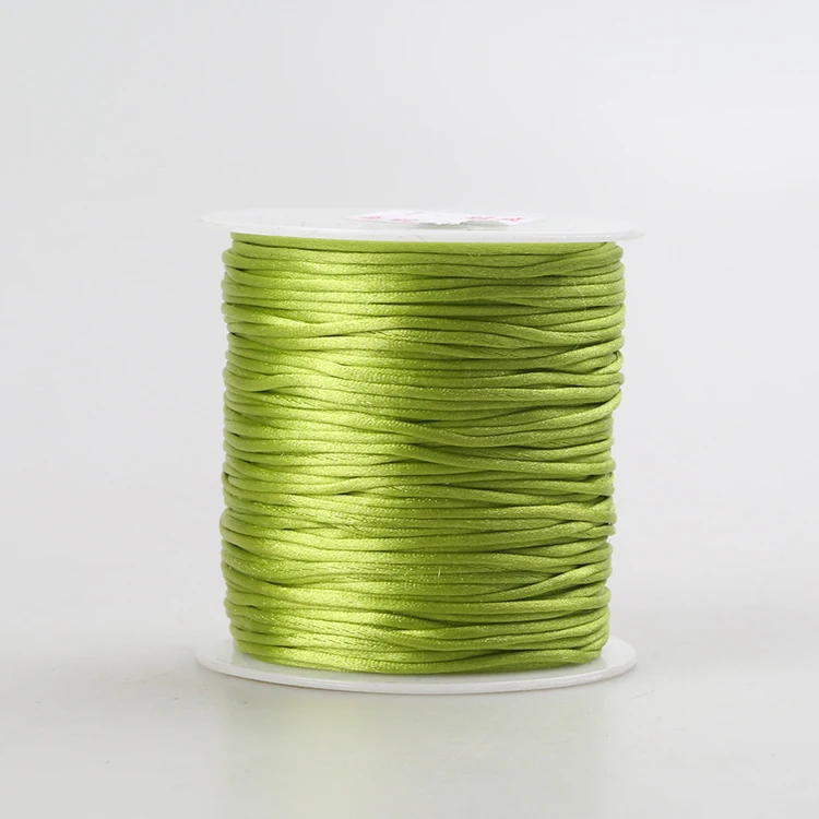 Xuqian hot selling wholesale silk cord 1mm wide silk nylon rattail satin silk trim cord