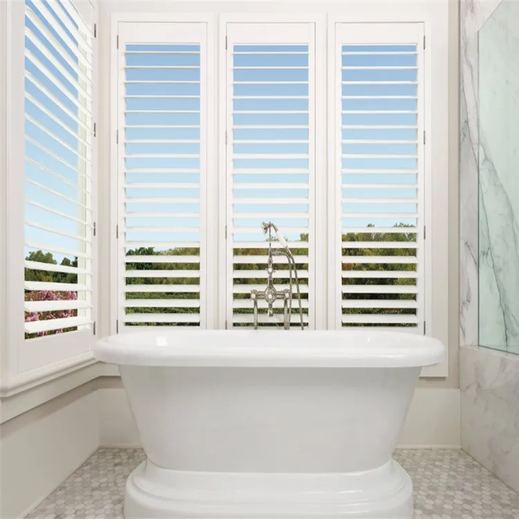 Interior Windows Dust proof White Wood Shutter Panel from China