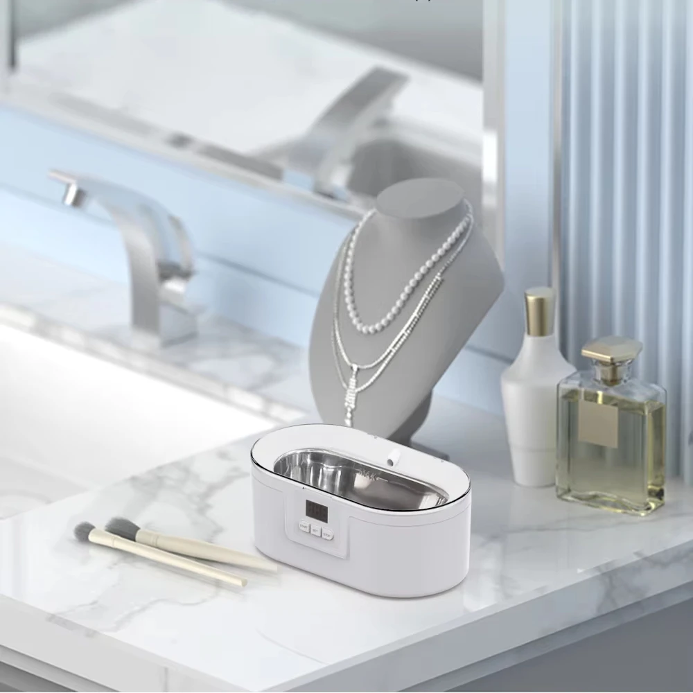 Household Ultrasonic Bath Machine Silver Ring Necklace Washing Ultrasonic Jewelry Cleaner Portable