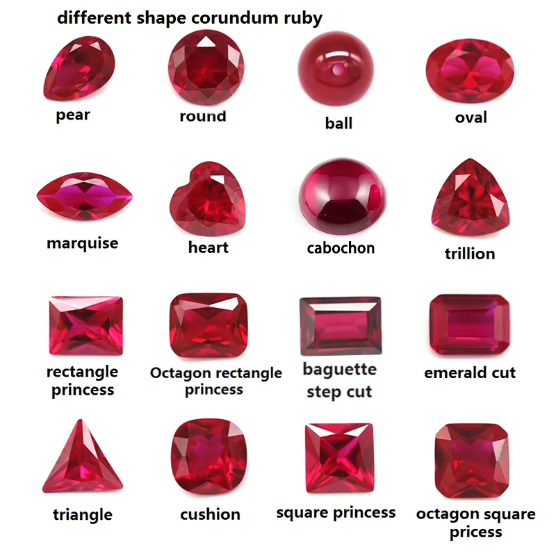 Wholesale Price Round Cut Small Size 1-3mm 1 Bag = 1000pcs Aa Grade 8# Ruby Corundum