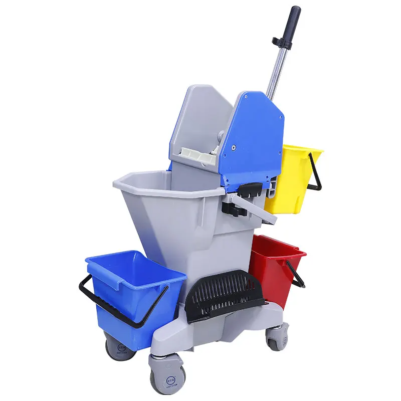 Hotel Equipment Housekeeping Cart Quick Professional Housemaid Medical Cleaning Round Trolleys