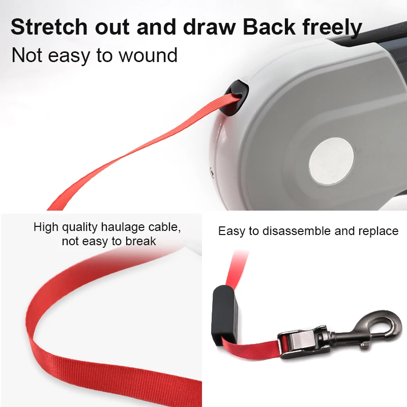 New Pet Products Private Label Automatic Heavy Duty Retractable Pet Nylon Material Dog Leash