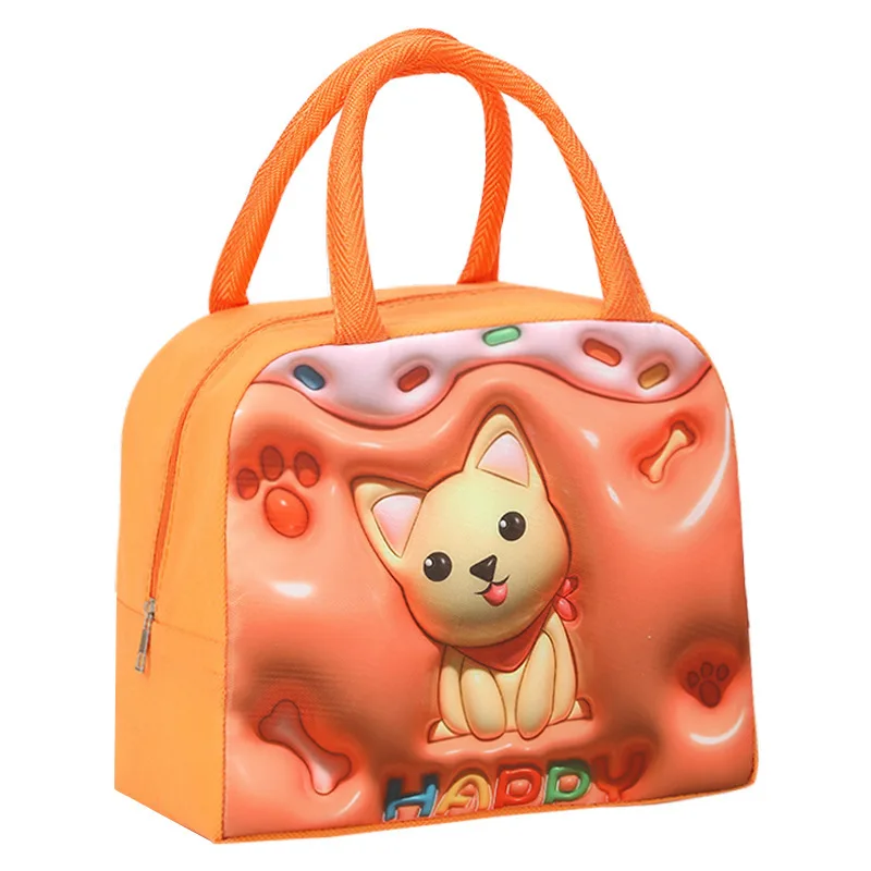Waterproof 3D Cartoon Animals Kids Boys Girls Food Lunch Cooler Bag Insulated Tote Bags Picnic Lunch Bag For Kids