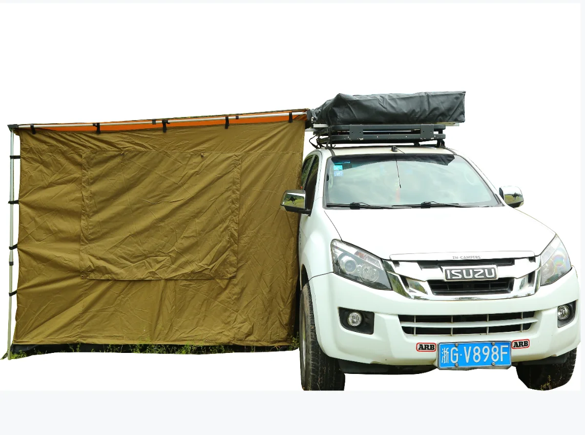 Waterproof Canvas 2.5m*2.5 CAR Awning Extension with Sidewalls Four-season Tent Total Waterproof 650G PVC Oxford 400G Canvas