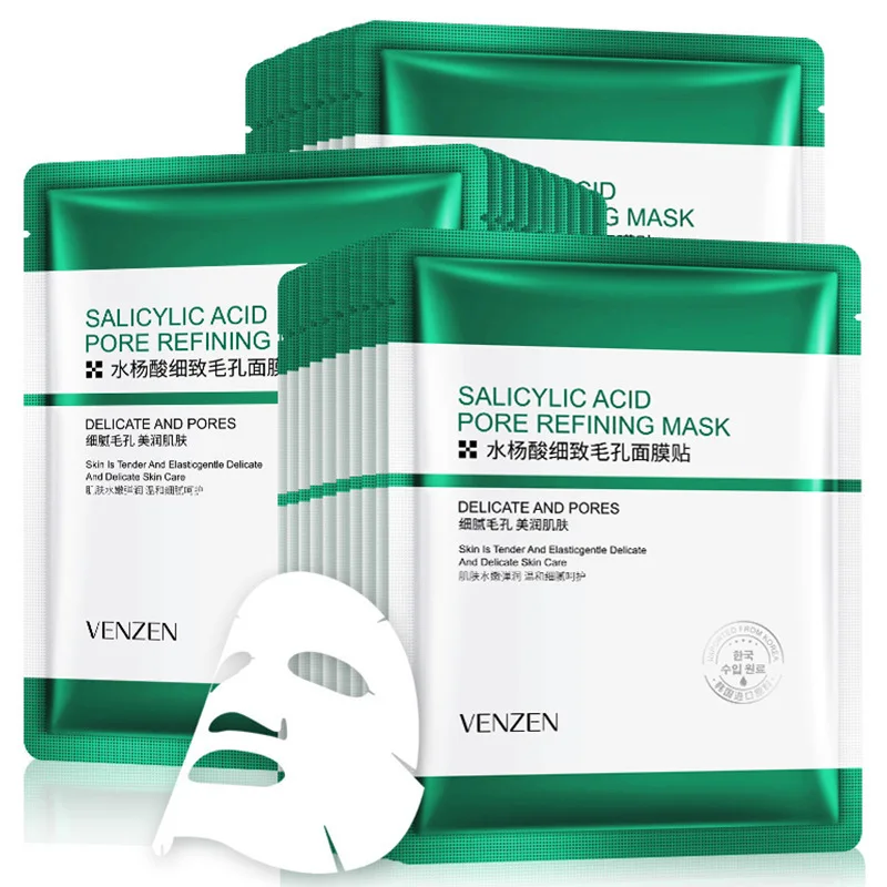 OEM BIOAQUA factory custom salicylic acid anti acne mask full face face masking sheet korea facial sheet mask